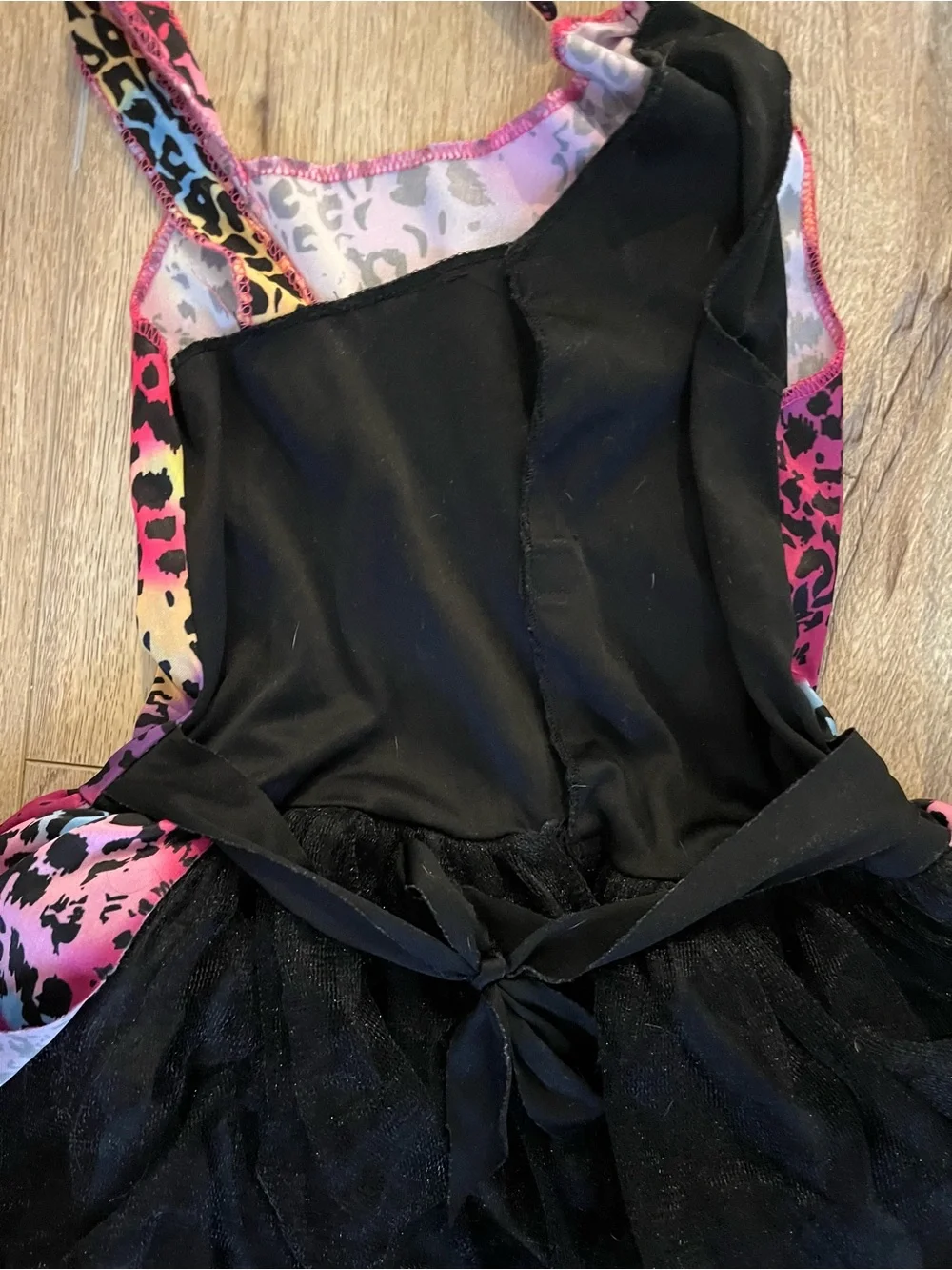 Girls Costume Multicolor Leopard Print Cat Costume Dress with Headband